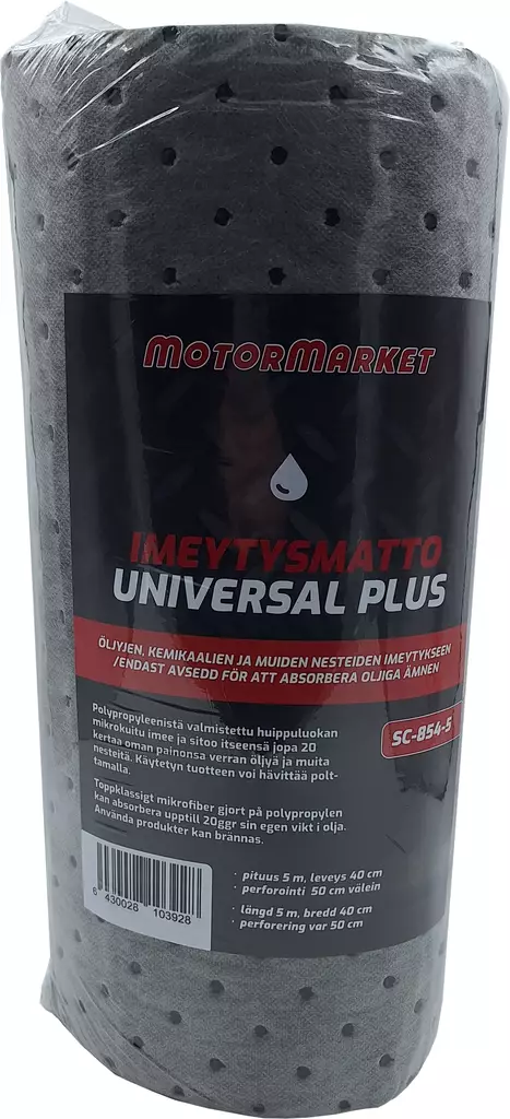 Scaral öljynimeytysmatto UniversalPlus 5m harmaa, perferoitu, rulla - Öljynimeytys - SC-854-5 - 1