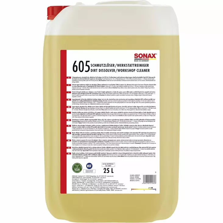 SONAX Dirt Dissolver and Workshop Cleaner puhdistusaine 25L - Teho- ja liuotinpesuaineet - SO605705 - 1