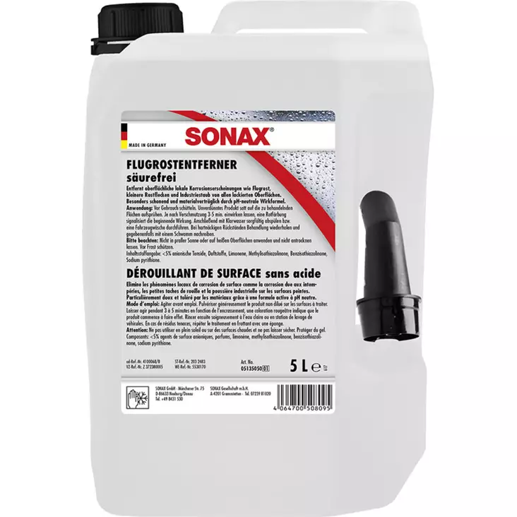 SONAX Fallout Cleaner Raudanpoistoaine 5L - Rengas- ja vannepesu - SO513505 - 1