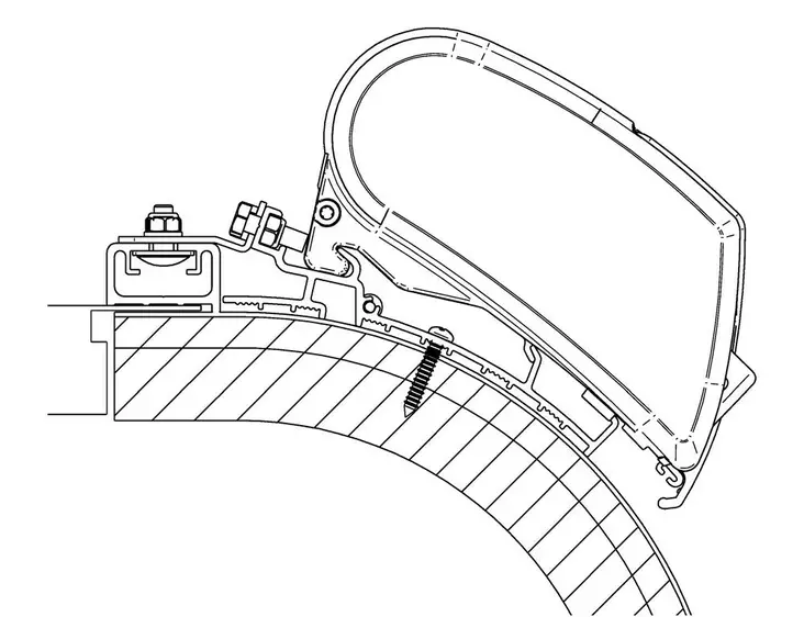 Thule kiinnityssarja Rapido Distinction 4,0 m - Kattokiinnikkeet markiisiin - 309945 - 1