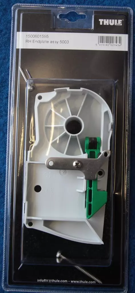 Thule päätylevy 5003 oikea+lukitsin - Thule Omnistor markiisien varaosat - 1500601595 - 1