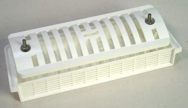 Tuuletusritilä suljettava valkoinen läpiasennettava - Asuntoauton ja -vaunun koriosat - 5400250005 - 1