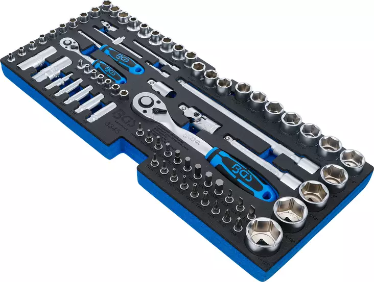 Työkalusarja 1/3, 1/4" ja 1/2", tuumamitoitus - Työkalumoduulit työkaluvaunuihin - BGS3345 - 1