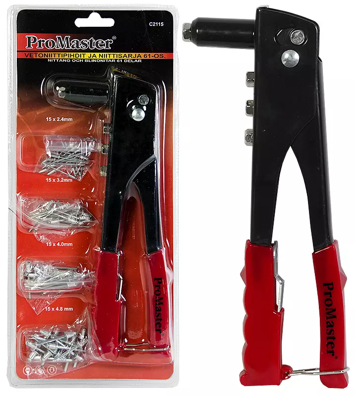 Vetoniittipihti-Niittisarja 61-Os. - Vetoniittityökalut - C2115 - 1
