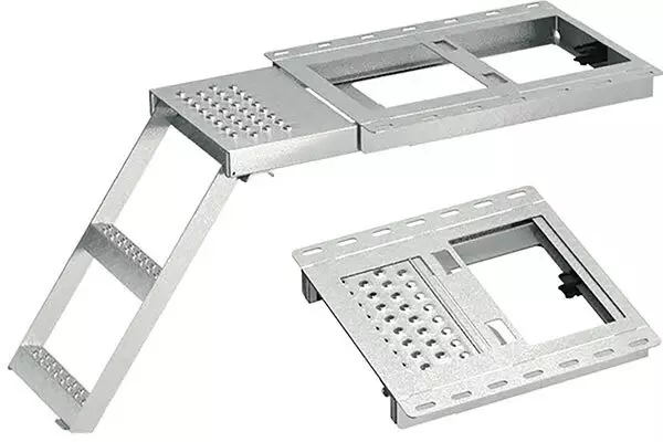 Vetotikas 2-askelmaa 570 mm tasolla kuumagalvanoitua terästä - Tikkaat ja pukit - 792-TK8255 - 1