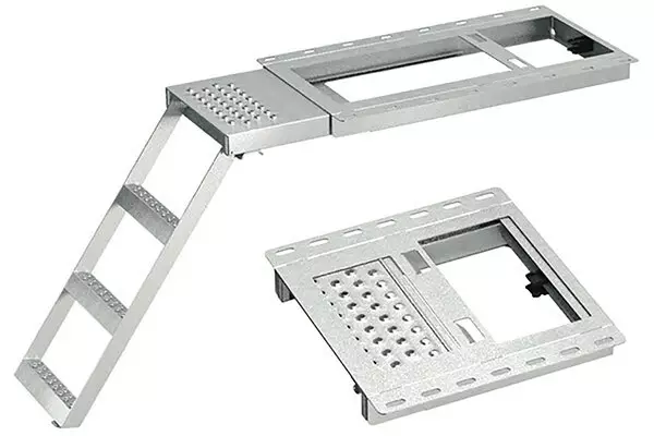 Vetotikas 3-askelmaa 750 mm tasolla kuumagalvanoitua terästä - Tikkaat ja pukit - 792-TK8265 - 1