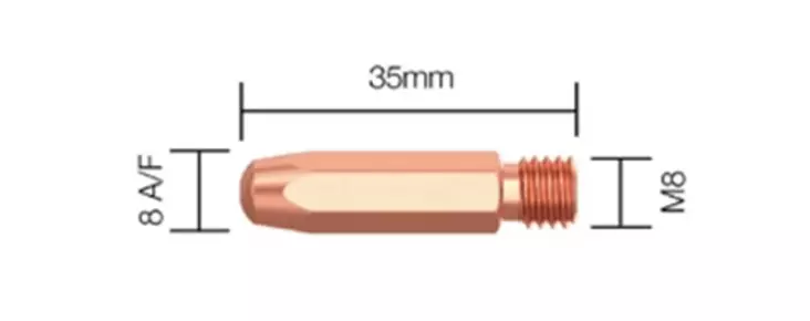 Virtasuutin KMP 1,0 mm 8Mx35 mm 50 kpl - Muut hitsauspolttimien kulutusosat - WA62585 - 1