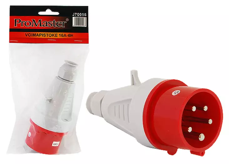 Voimapistoke 16A 240/415 V - Sähkökelat ja johdot - J70015 - 2