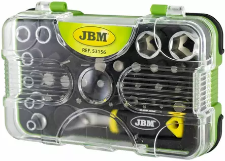 JBM 1/4” MINI RÄIKKÄ- JA HYLSYSARJA 38 OSAA - Hylsysarjat - 50-53156 - 2