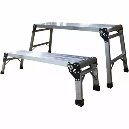 JBM alumiininen tasotikassarja 130x30x55CM / 100x30x30CM 2 osaa - Tikkaat ja pukit - 50-50656 - 1