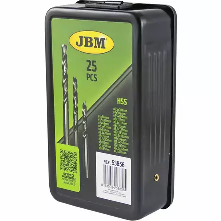 JBM hss-g 4341 poranteräsarja 1-13mm 25 osaa - Poranterät - 50-53856 - 2