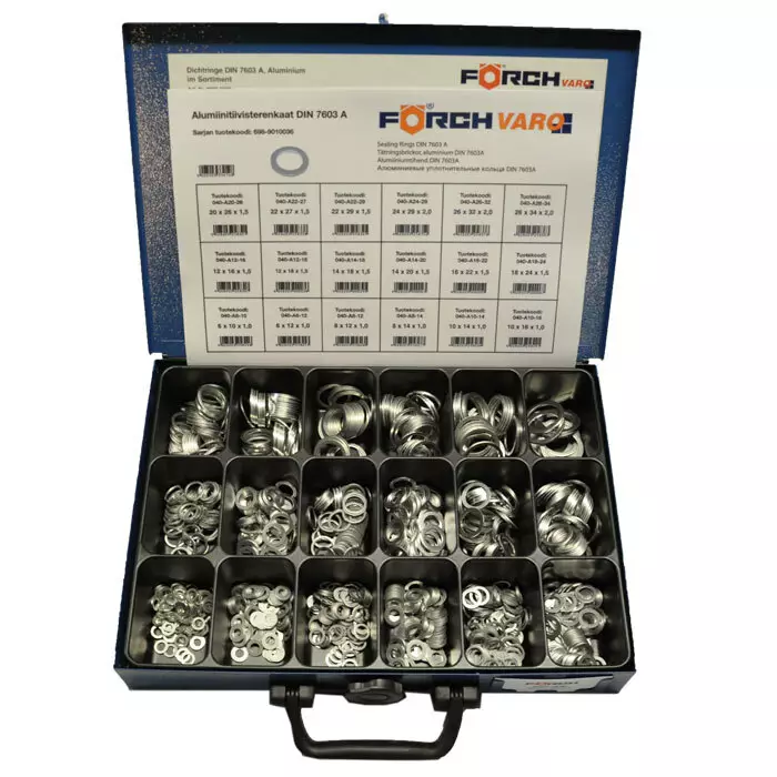 Alumiinitiiviste lajitelma DIN7603A - Pientarvikevalikoimat - 698-9010036 - 1