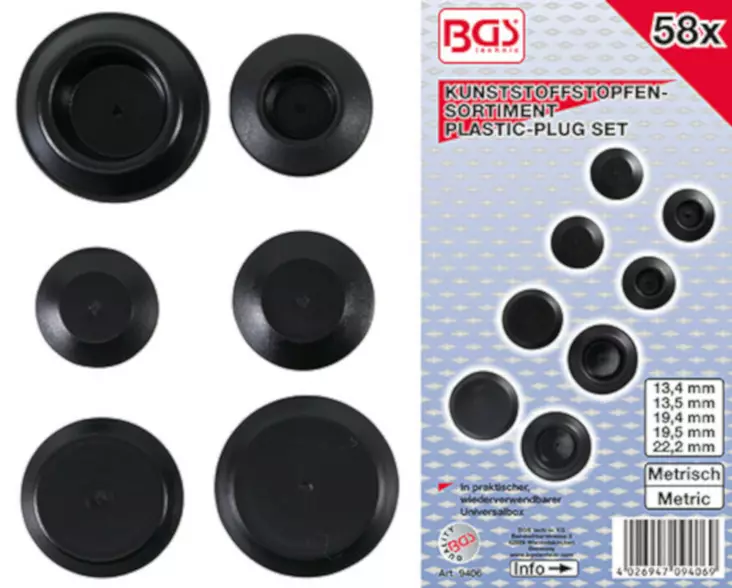 BGS Kumitulppalajitelma 58 kpl - Pientarvikevalikoimat - BGS9406 - 1