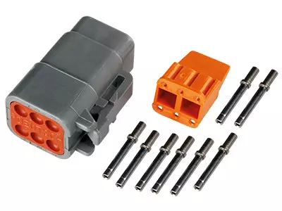 Deutsch DTM Liitin / Pistoke 6-pin. Naaras 0.5mm² - Deutsch-liittimet - 1605-N8K076 - 1