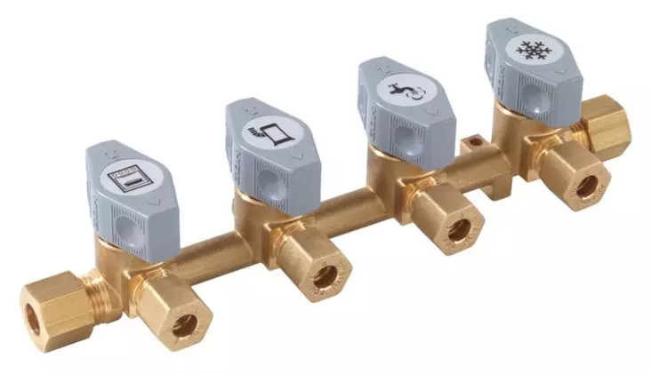 Gok neloissulkuhana 8mm kaasuputkelle 8mm / 4 x 8mm, 0500104 - Säätimet, vaihtajat, letkut, suodattimet - 0375206 - 1