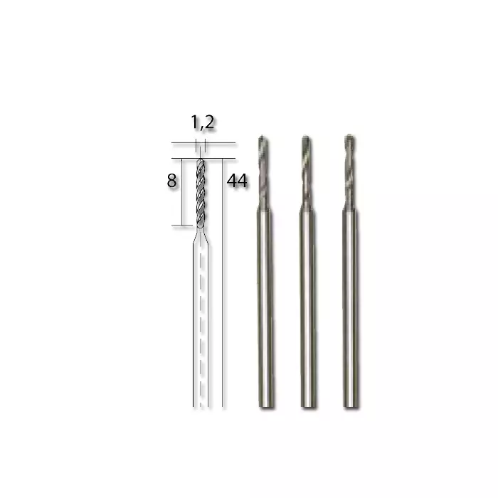HSS-poranterät, Ø 1,2 mm 3 kpl - Micromot poraus- ja jyrsintäterät - 28856 - 1