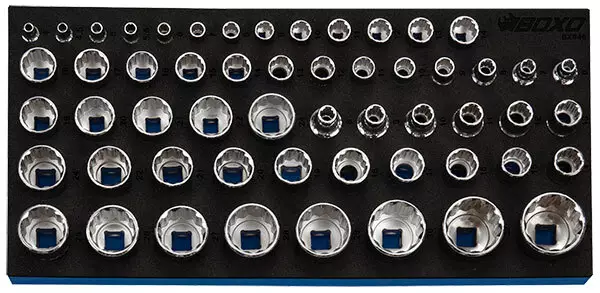 Hylsysarja 12-Kulmaiset 1/4",3/8",1/2" - Työkalumoduulit työkaluvaunuihin - 284-BX646 - 1