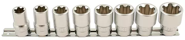 Hylsysarja Kiskossa E-Torx Plus EPL 18-32 1/2" - Hylsysarjat - 258-5656 - 1