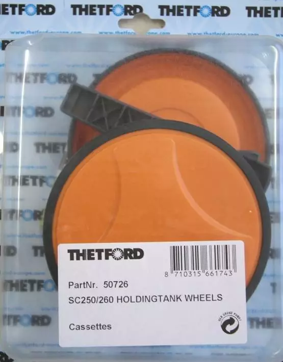 Jätesäiliön pyöräpari C250/C260 - Kaikki Thetford kasettivessojen varaosat - 50726 - 1