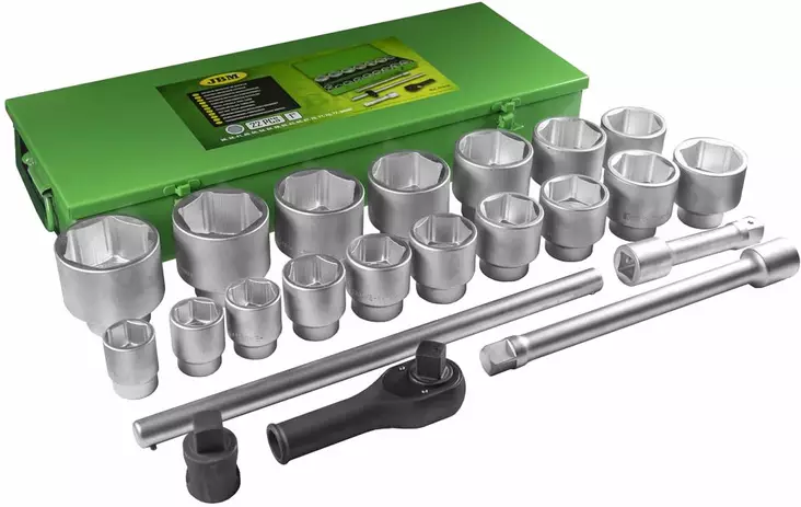 JBM 1" hylsysarja 36-80mm 22 osaa - Hylsysarjat - 50-51616 - 1