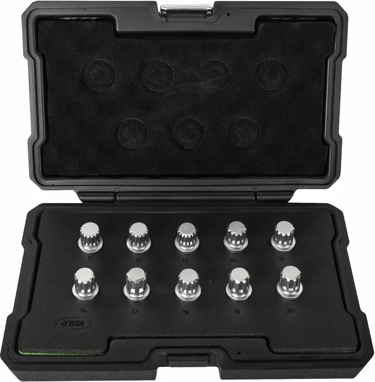 JBM lukkopultti hylsysarja bmw 11-20 10 osaa - Rengastyökalut - 50-54816 - 1