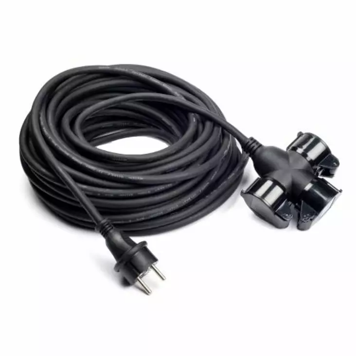 Kempten Jatkojohto 5 m 3 x 1.5 mm² 3-osainen - Sähkökelat ja johdot - 8506 - 1