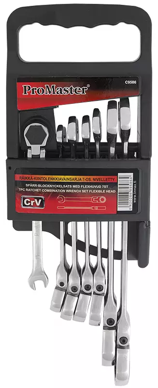 Kiintolenkkiavainsarja räikällä 7-os. Nivel - Jako- ja lenkkiavaimet - C9586 - 1