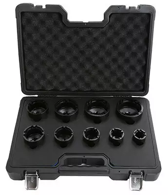 Laakerimutteri hylsysarja 9-osaa - Napa- ja laakerityökalut - 291-XL041106 - 1