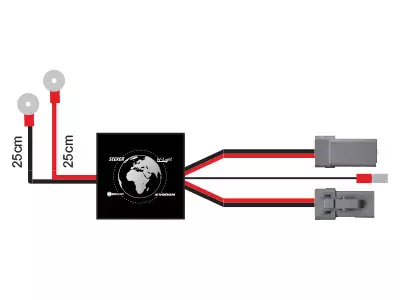 Lisävalojen Johtosarja 2xDTP, 12V 2x 150W, 24V 2x 300W - Lisävalojen johtosarjat - 1605-WK036 - 1
