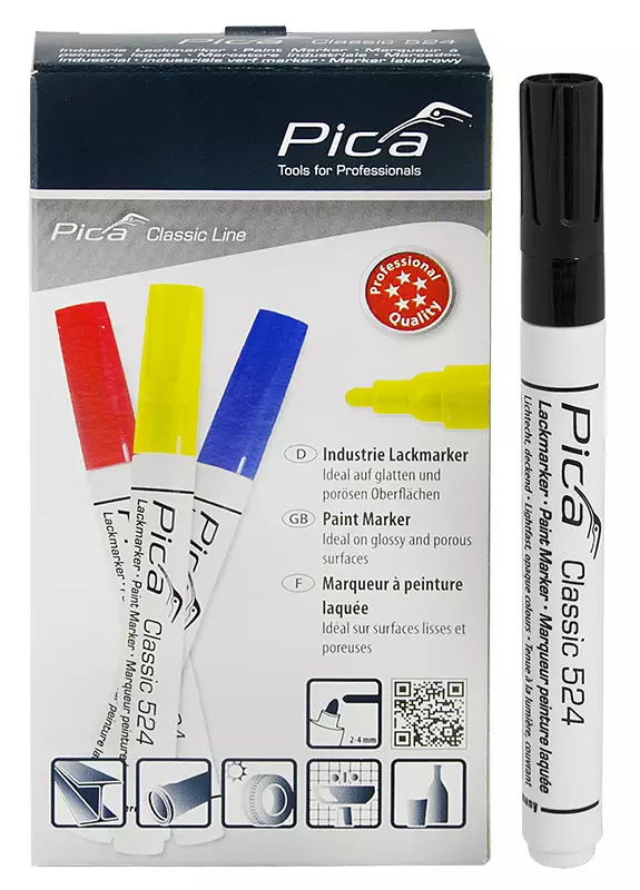 Maalitussi Musta 2-4mm - Tussit ja kynät - MA52446 - 1