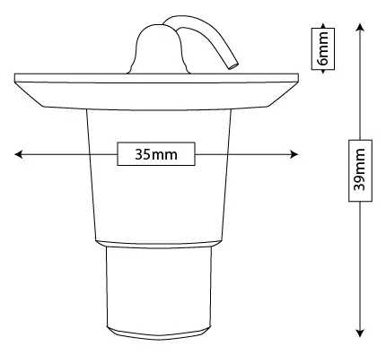 Maskisuoja kiinnike 6mm - Maskisuoja kiinnikkeet - TSKIIN6 - 1