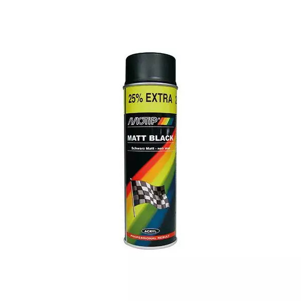 Mattamusta maali spray Motip 500 ml - Akryyli spraymaalit - 104-04006 - 1