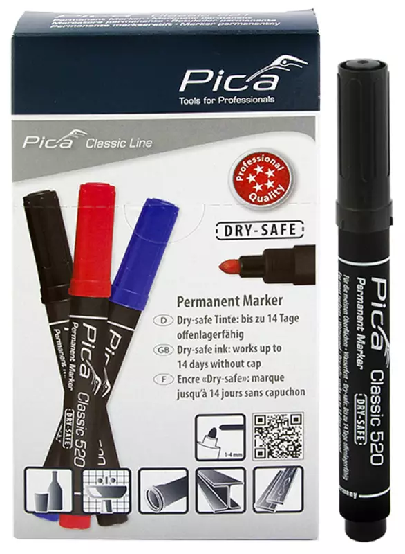 Merkintätussi Pyöreä Musta 1-4mm - Tussit ja kynät - MA52046 - 1