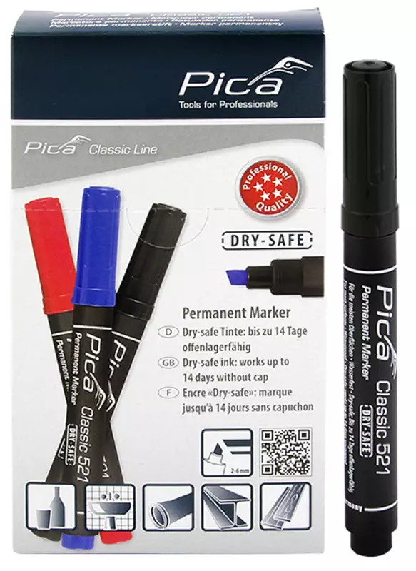 Merkintätussi Viisto Musta 2-6mm - Tussit ja kynät - MA52146 - 1