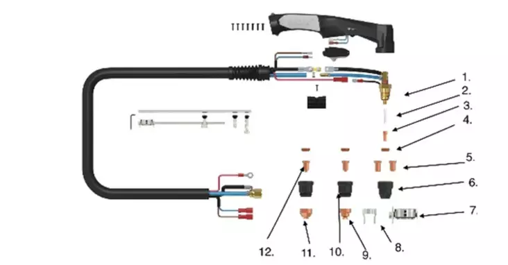 Plasmapoltin P80A 15 m - Plasmaleikkauspolttimet ja -koneet - WA67306 - 1