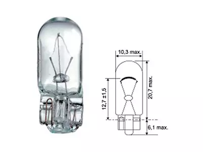 Polttimo 1610 6V/3W - Auton polttimot - JAHN-6256 - 1