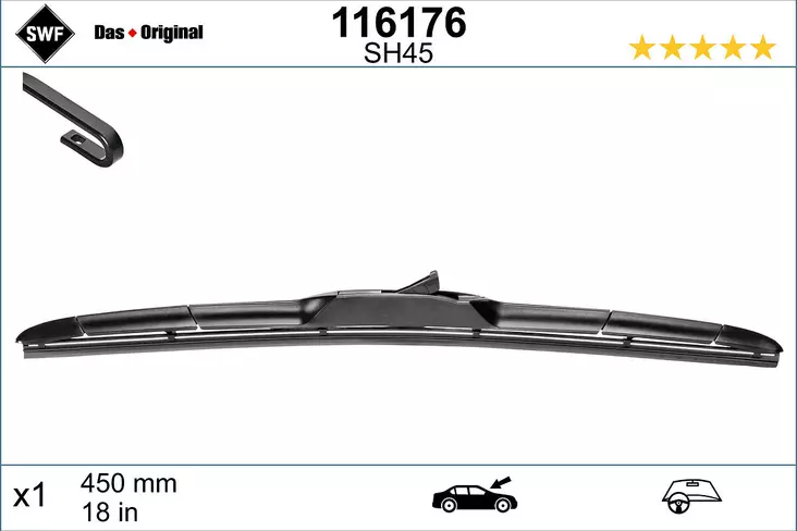 PYYHKIJÄNSULKA SWF HBLADE 450 MM - Pyyhkijänsulat - 116176 - 1