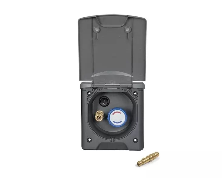 Suihkun ulosotto kytkimellä, ilman letkuliitintä, pikaliitintä ja kantta, musta - Hanat ja suihkutarvikkeet - 0600346 - 1