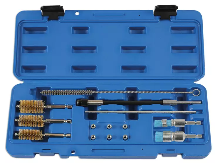 Suutinpesän puhdistussarja Messinki/Nylon - Suutintyökalut - 258-6106 - 1