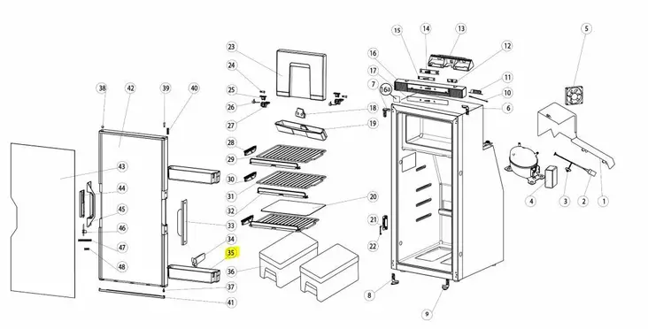 Thetford ovilokero T2090 - Jääkaappien varaosat Thetford - 692766 - 1