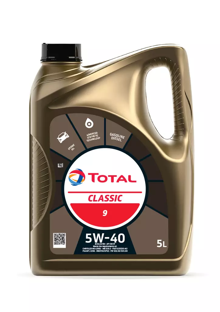 Total Classic 9 5W-40, 5L - Moottoriöljyt - T213696 - 1