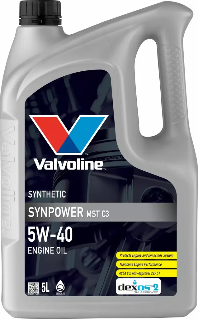 VALVOLINE SYNPOWER MST C3 5W40 MOOTTORIÖLJY 5L - Moottoriöljyt - 21-872386 - 1