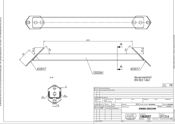 Viistopalkkisarja AMC 412mm AL-KO viistopalkkisarja vetokoukkuun - Vetokoukkusarjat retki- ja asuntoautoon - 1564546 - 1
