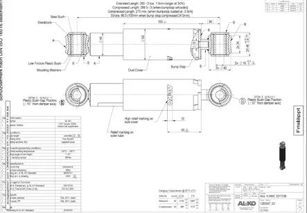 Iskunvaimennin AL-KO AMC BTR BTR A3-105-420/12 - Peräkärryn iskunvaimentimet - 1293697 - 1