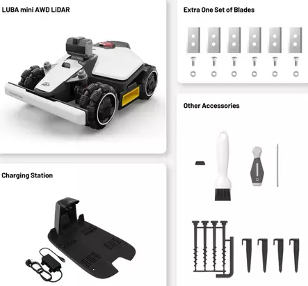 Mammotion Luba Mini 1500 AWD LiDAR robottiruohonleikkuri - Robottiruohonleikkurit - 103719407 - 2