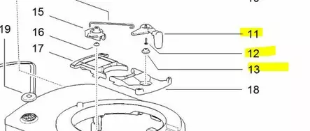 Thetford liukuventtiilin vipu C222SWE, S223S C223CS, C224CW - Kaikki Thetford kasettivessojen varaosat - 20095307 - 1