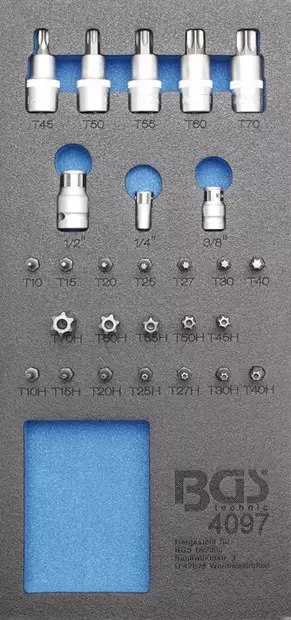 Torx teräpalat TT - Työkalumoduulit työkaluvaunuihin - BGS4097 - 1