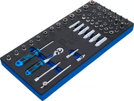 Työkalusarja 1/3: hylsysarja 1/4 " - Työkalumoduulit työkaluvaunuihin - BGS4127 - 1