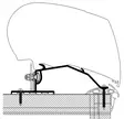 Thule markiisikiinnike kattomarkiisiin 3x 1.00 m Omnistor 9200 / 6300 / 6200 - Kattokiinnikkeet markiisiin - 306757 - 1
