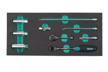 Hylsytyökalut 3/8" 9kpl - Työkalumoduulit työkaluvaunuihin - K26057 - 1